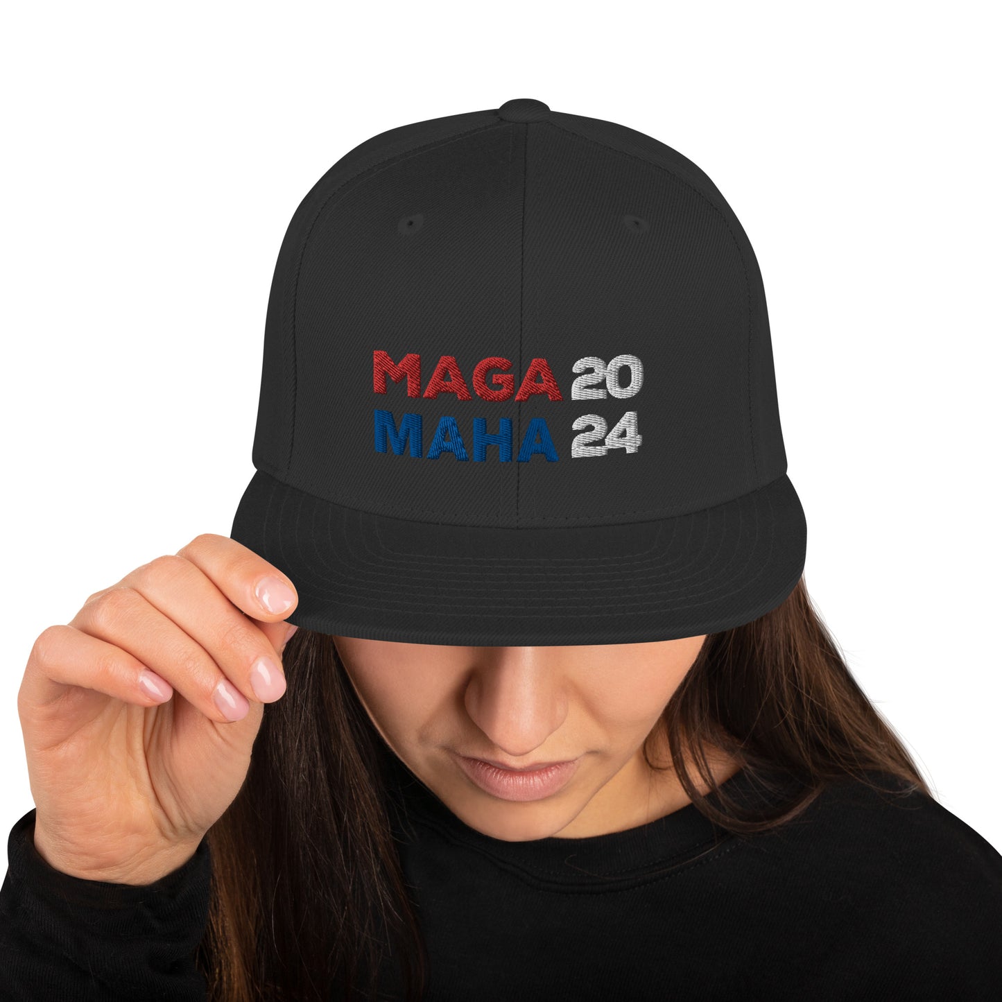 MAGA MAHA 2024 Black Snapback Hat