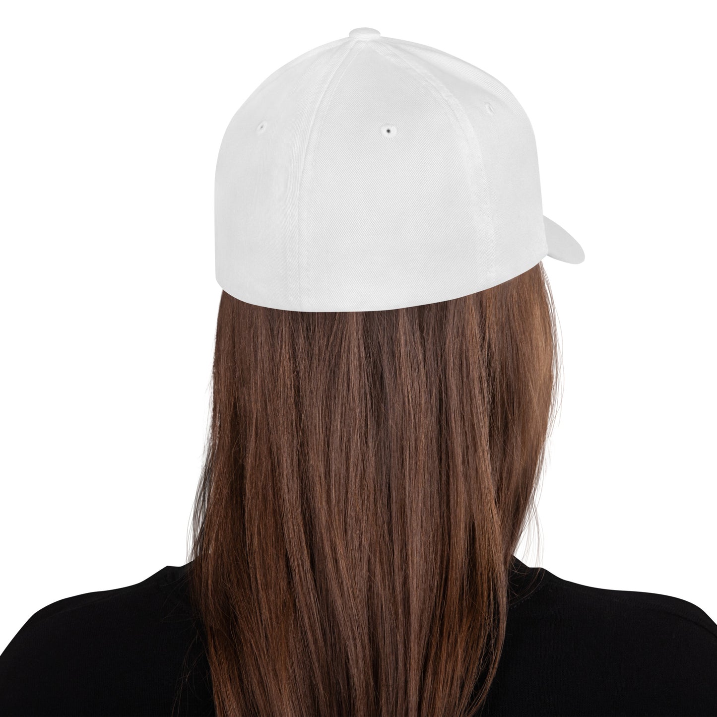 TRUMP 2024 Black on White Flexfit Baseball Cap